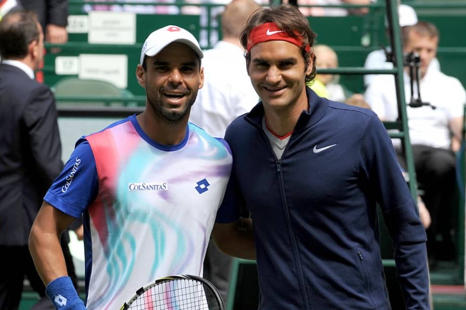 Alejandro Falla y Roger Federer.