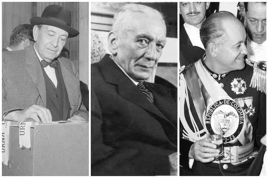 Archivo / De izq. a der.: Urdaneta Arbeláez, Laureano Gómez y Gustavo Rojas Pinilla.