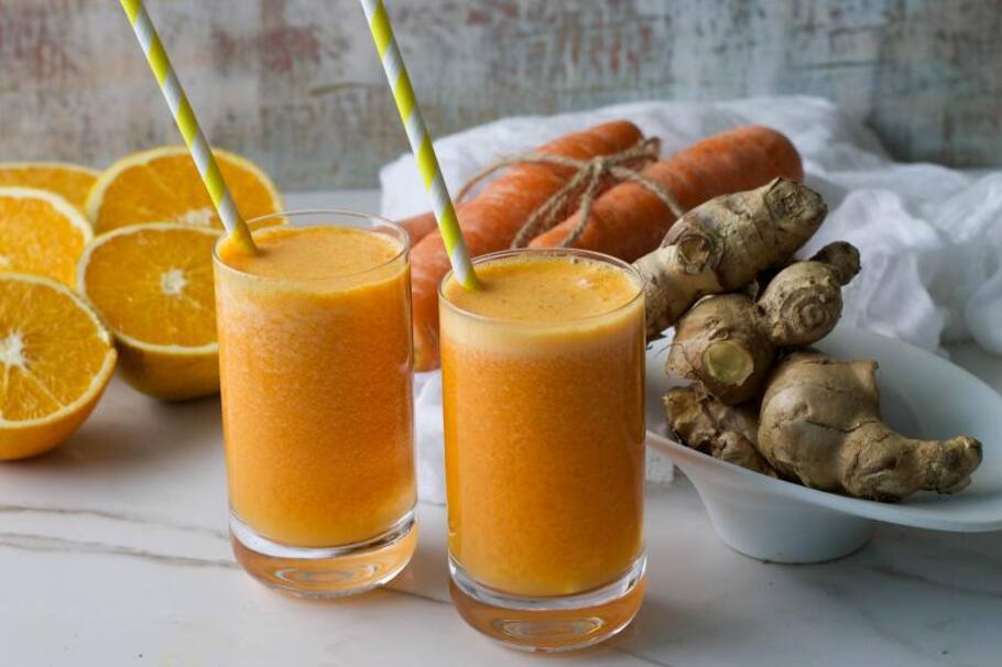 Jugo de zanahoria y jengibre para una perfecta nutrición