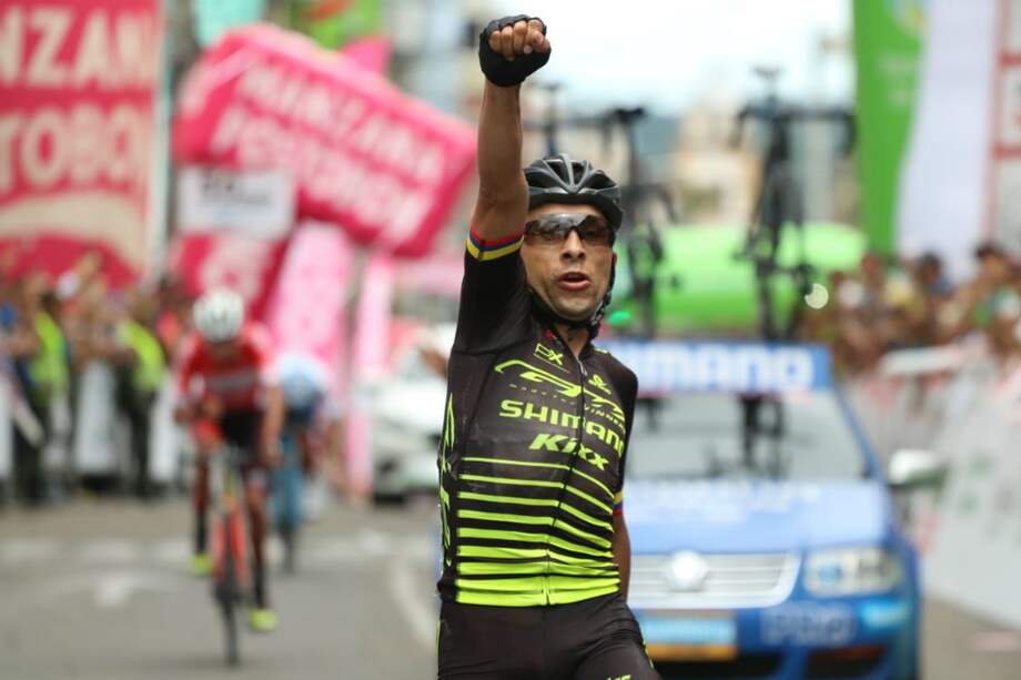 Walter Pedraza, ganador de la cuarta etapa de la Vuelta a Colombia 2018. / Fedeciclismo