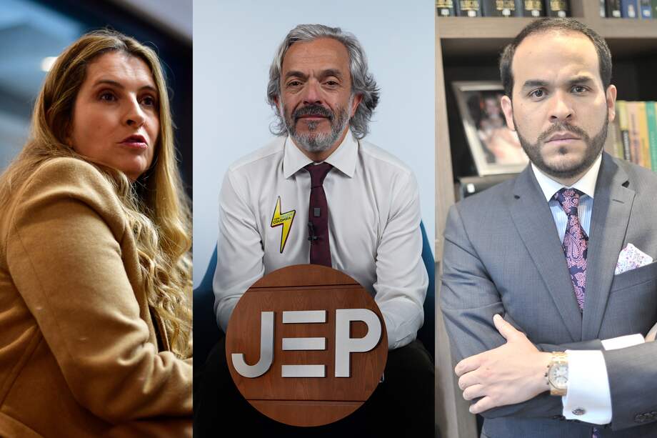 (I-D) Paloma Valencia, Juan Daniel Oviedo y Abelardo de la Espriella.