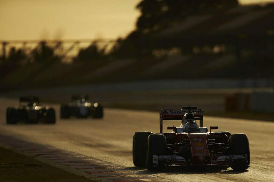 Sebastian Vettel en el circuito de Barcelona. Foto: AFP