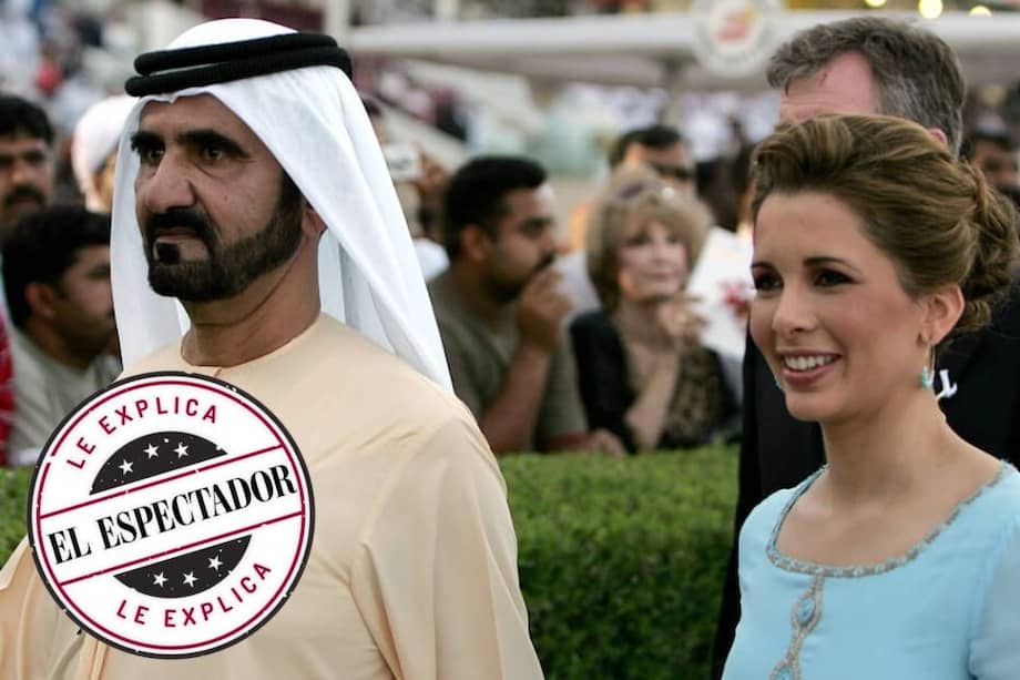 El jeque de Dubái, Mohamed bin Rashid al Maktum y su esposa huída, Haya de Jordania. / AFP