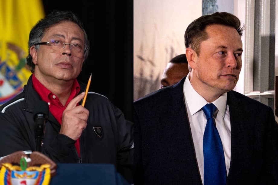 Gustavo Petro y Elon Musk.