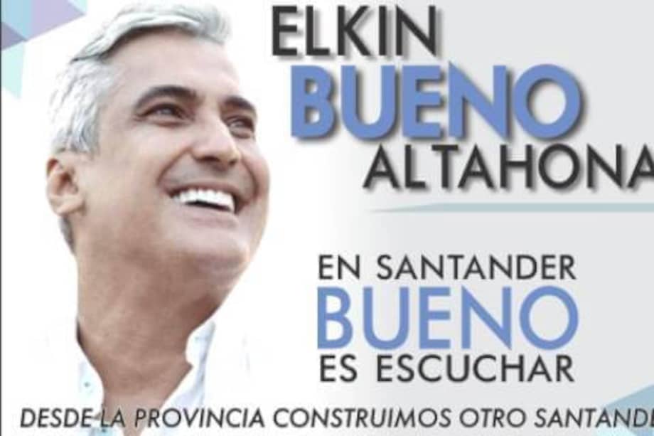 Así se promocionaba en campaña Elkin Bueno. / Archivo particular