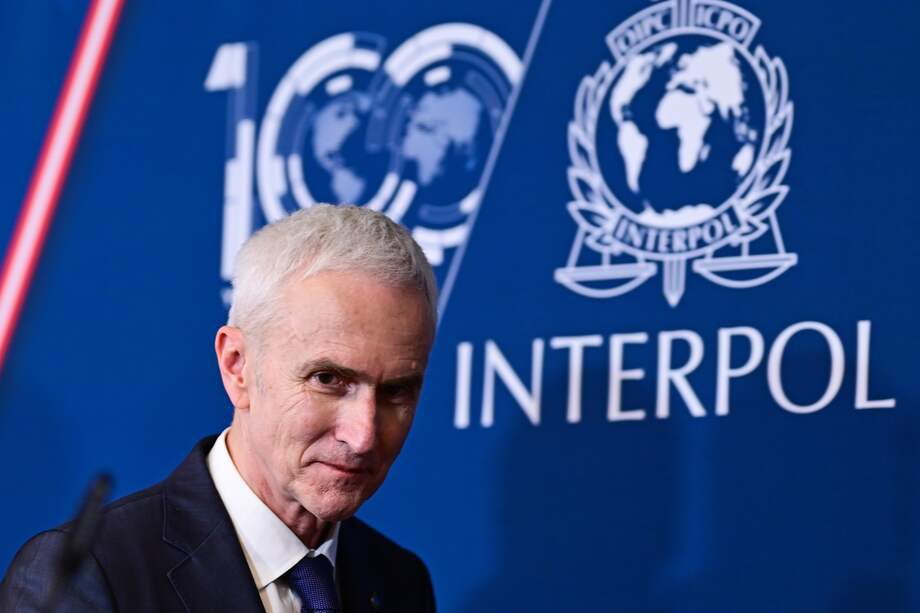 El secretario general de la Interpol Juergen Stock, en la Asamblea General de la organización.