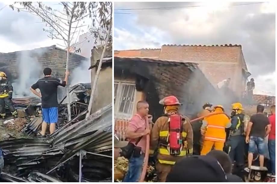 Un bebé de un año falleció por quemaduras e inhalación de humo, mientras que el otro niño, de dos años, fue trasladado a un centro médico.