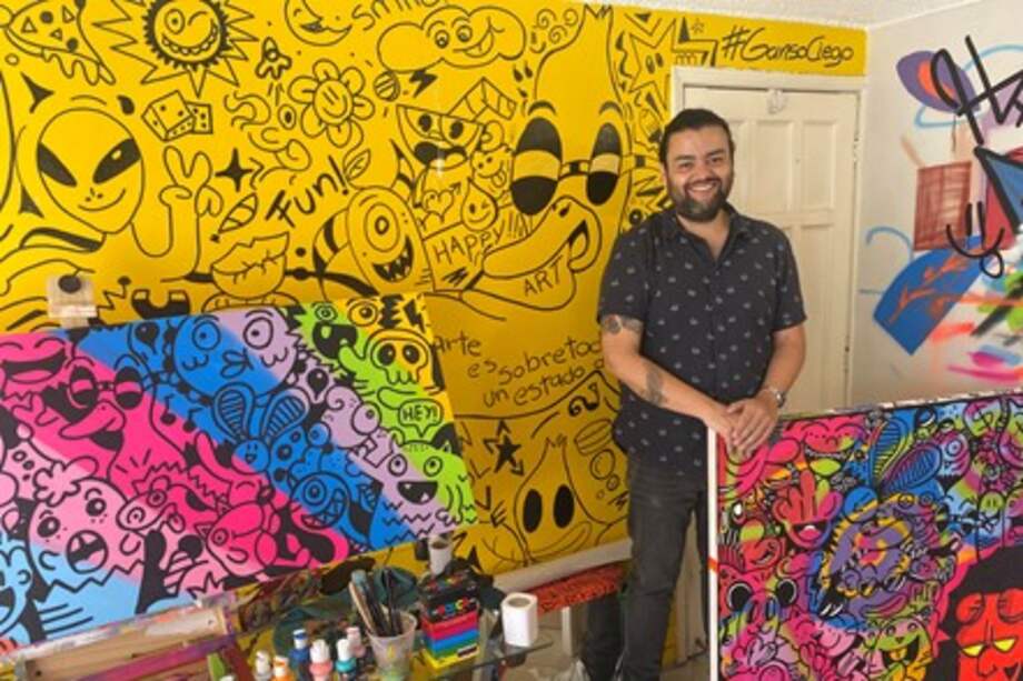 Jorge Luque, el diseñador que a través de la pintura, creó su propio emprendimiento.