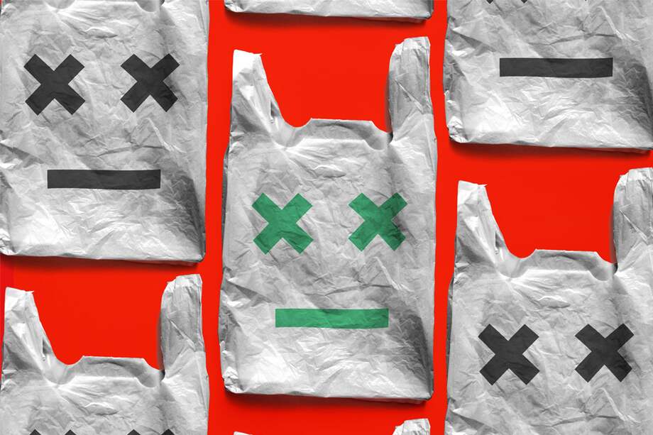 El impuesto a las bolsas plásticas es una oportunidad para cambiar nuestra mentalidad y hacernos conscientes de los costos sociales y ambientales de nuestros desechos. / Ilustración: Oscar García Cortés - El Espectador