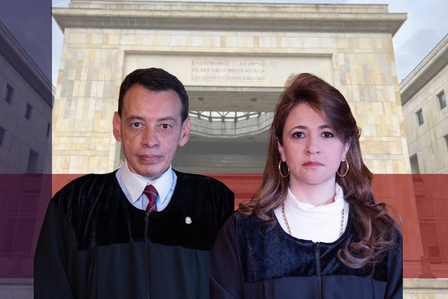 El magistrado Francisco Farfán y su colega, Cristina Lombana de la Sala de Instrucción de la Corte Suprema de Justicia.