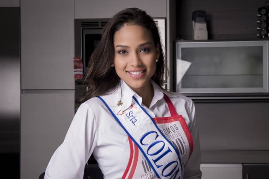 Quesadillas de camarón y frijol negro con Andrea Tovar, Señorita Colombia