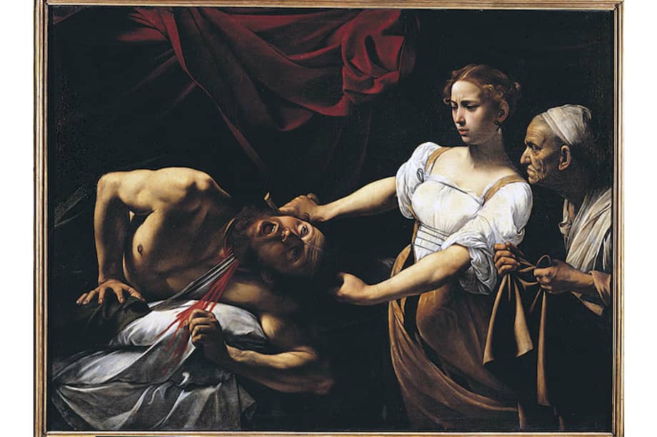 'Judith corta la cabeza a Holofernes' es una obra de arte inspirada en un episodio de la biblia. La pintura se terminó en 1599. / EFE