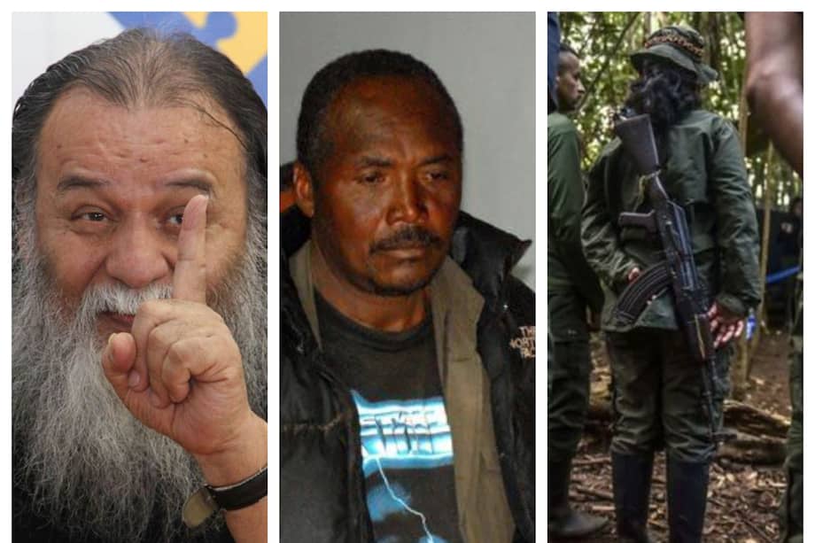 "Martín Sombra" (izquierda) y "Negro Antonio" (centro), exguerrilleros llamados a comparecer en la JEP.