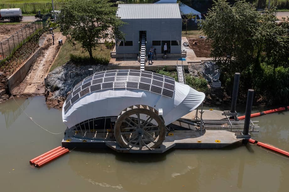 Así luce Wanda, la máquina que ayuda a reciclar en Panamá.