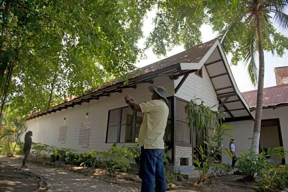 La casa en la que nació el escritor Gabriel García Márquez, en Aracataca (Magdalena), fue convertida en museo. / AFP