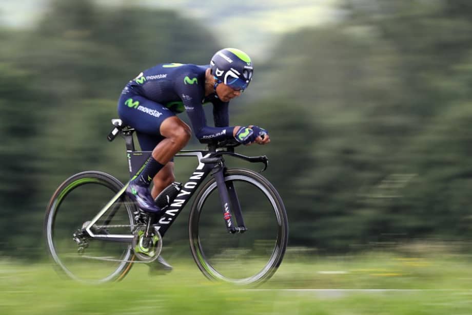 Nairo Quintana durante la cronoescalada del Tour de Francia. Foto: AFP