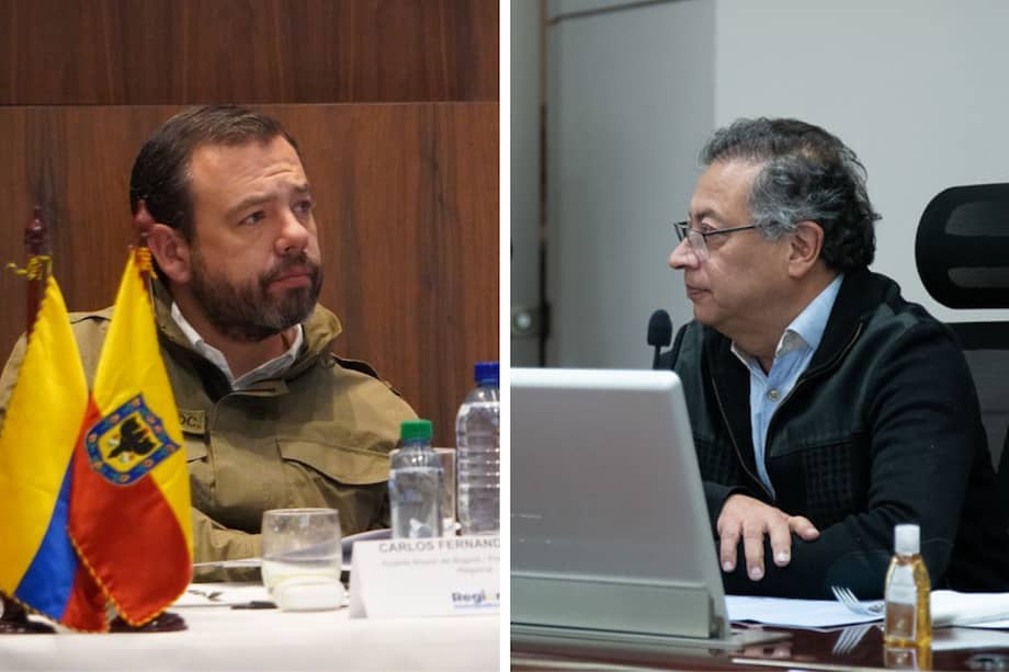 Carlos Fernando Galán, alcalde Bogotá (izq); Gustavo Petro, presidente de Colombia.