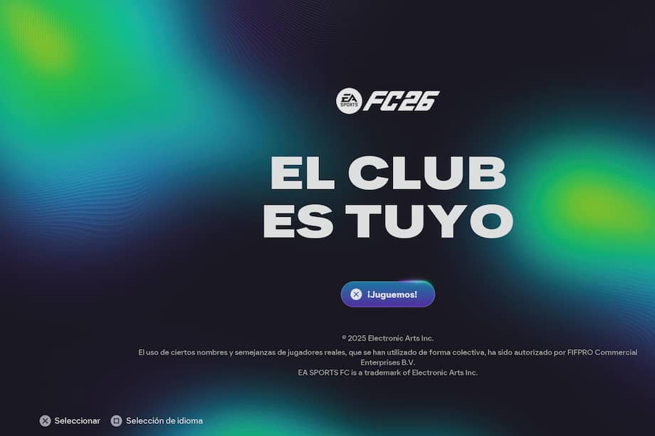 Pantalla inicial de EA Sports FC 26.