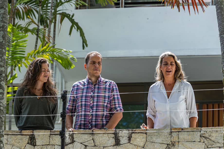 Claudia Macero, Pedro Uchurrurtu y Magalli Meda, tres de los opositores asilados en la residencia del embajador de Argentina en Caracas, Venezuela.