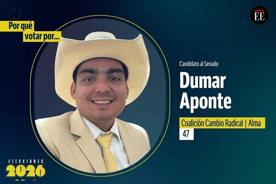 Dumar Aponte, candidato al Senado.