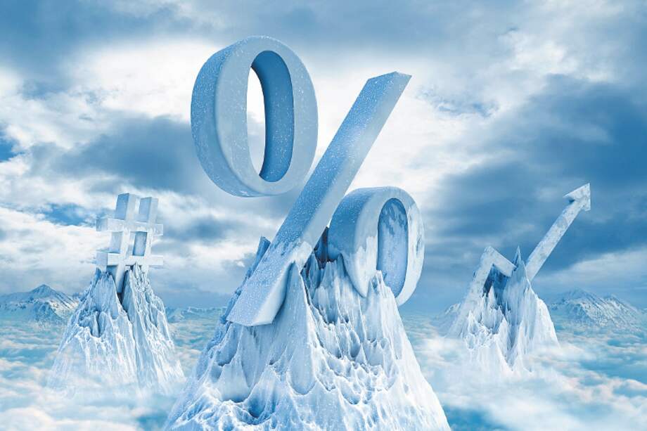 Symbols on snowy mountaintops