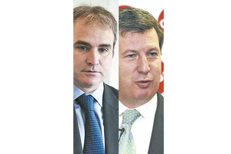 Pablo Felipe Robledo, superintendente de Industria y Comercio, y Juan Carlos Archila, presidente de Claro. / Fotos: Archivo