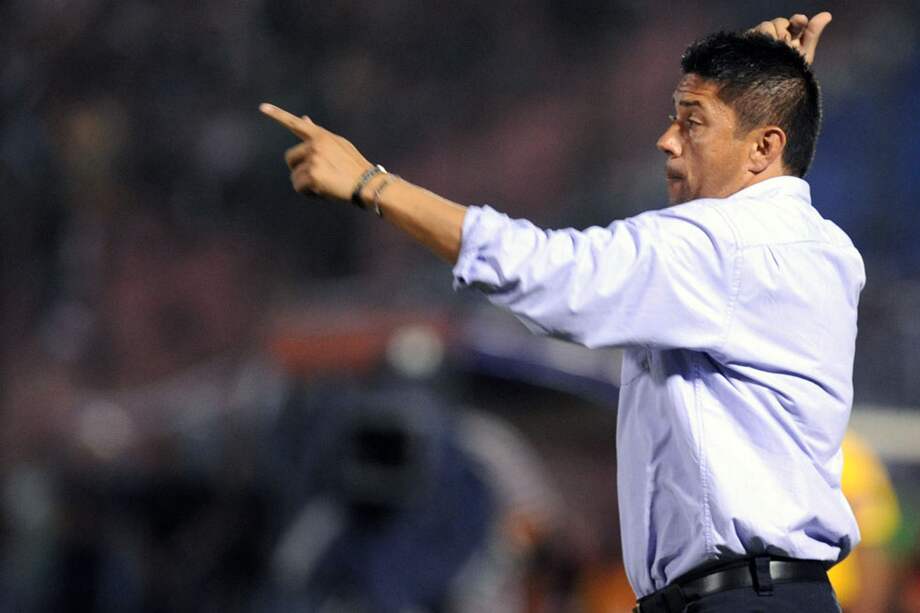 Wilson Gutiérrez, técnico de Independiente Santa Fe. / AFP