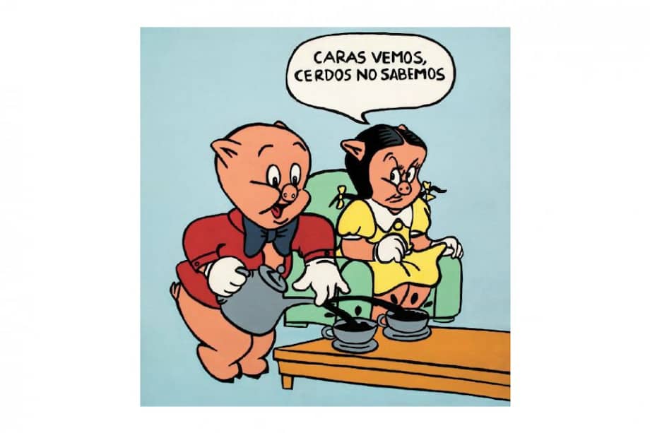 Luisa Naranjo, de la serie “De cerdos y mujeres” (2013-2014). Acrílico sobre MDF, 68 x 70 cm.