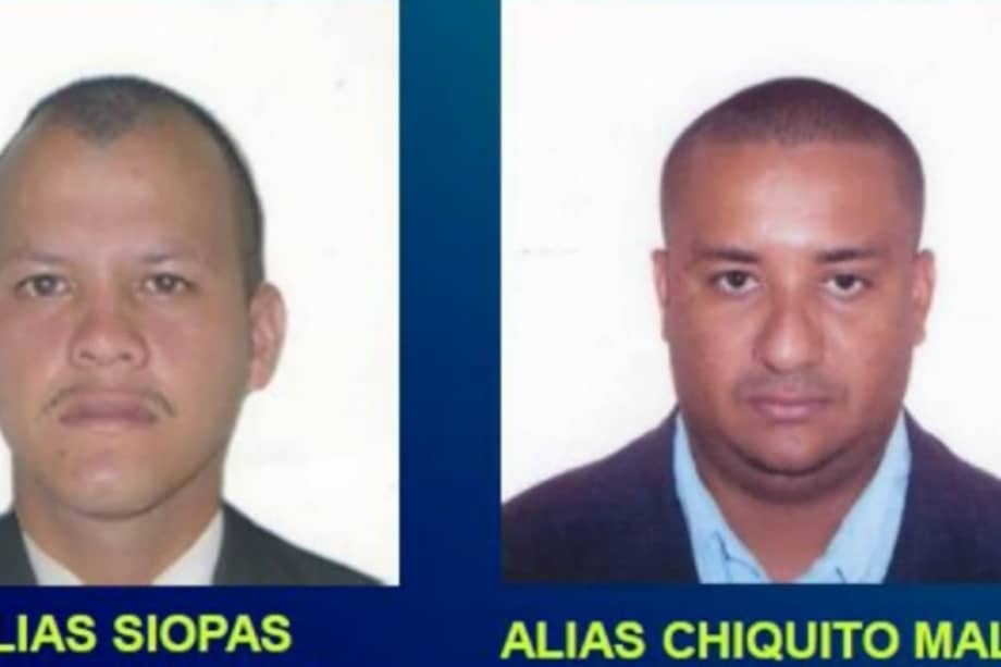 "Alias Siopas" y "Chiquito Malo" fueron los hombres de confianza de alias Otoniel, el capturado líder del Clan del Golfo.