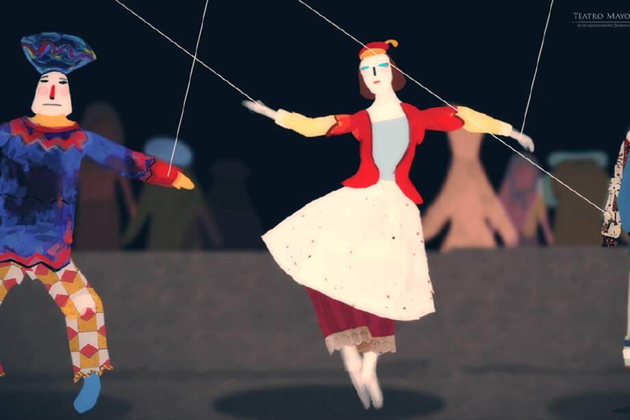 La compañía Per Poc trae marionetas operadas por humanos que se encargarán de bailar el ballet como lo haría el bailarín que hacía de marioneta. / Cortesía Teatro Mayor