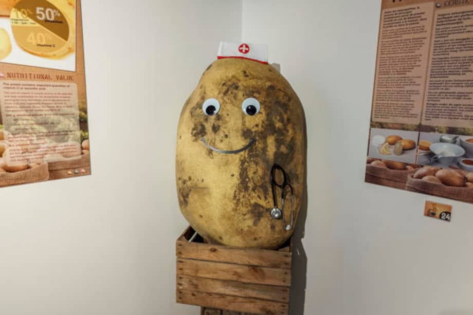 Vista de una de las piezas expuestas en el Museo de Patatas Fritas (Friet Museum) en Bruselas (Bélgica).