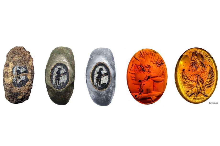 Las gemas serían del siglo II, de acuerdo con la consultora Wardell Armstrong. /Wardell Armstrong.