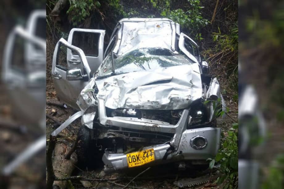 Así quedó registrado el estado del vehículo luego del accidente este domingo. Foto: tomada de cuenta de Instagram @nanis8a.