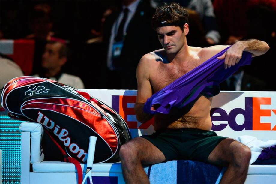 Roger Federer, tenista suizo en el Masters de Londres / AFP