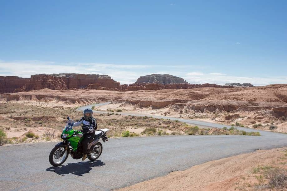 Con un recorrido por algunas de las vías de Utah, Kawasaki presentó la nueva Versys X-300. / Kevin Wing - Kawasaki