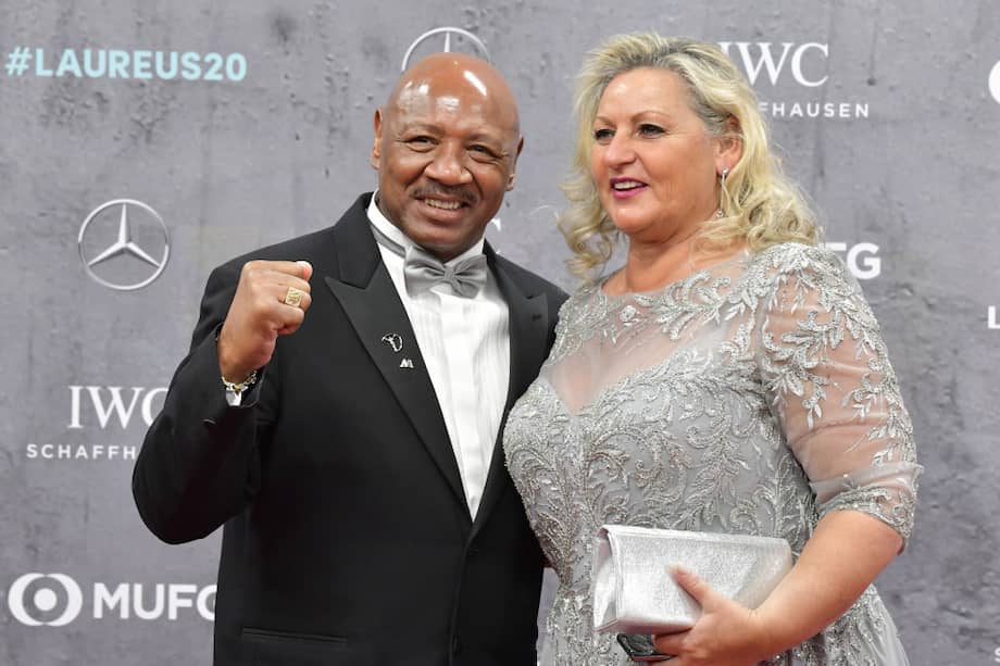 Marvin Hagler junto a su esposa, Kay Guarrera.
