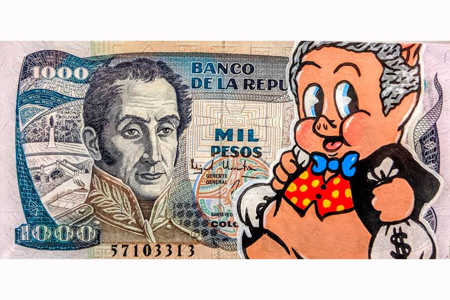 'Papel moneda', la exposición de billetes intervenidos por artistas urbanos