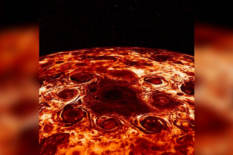 Imagen de Júpiter tomada por Juno. / Nasa