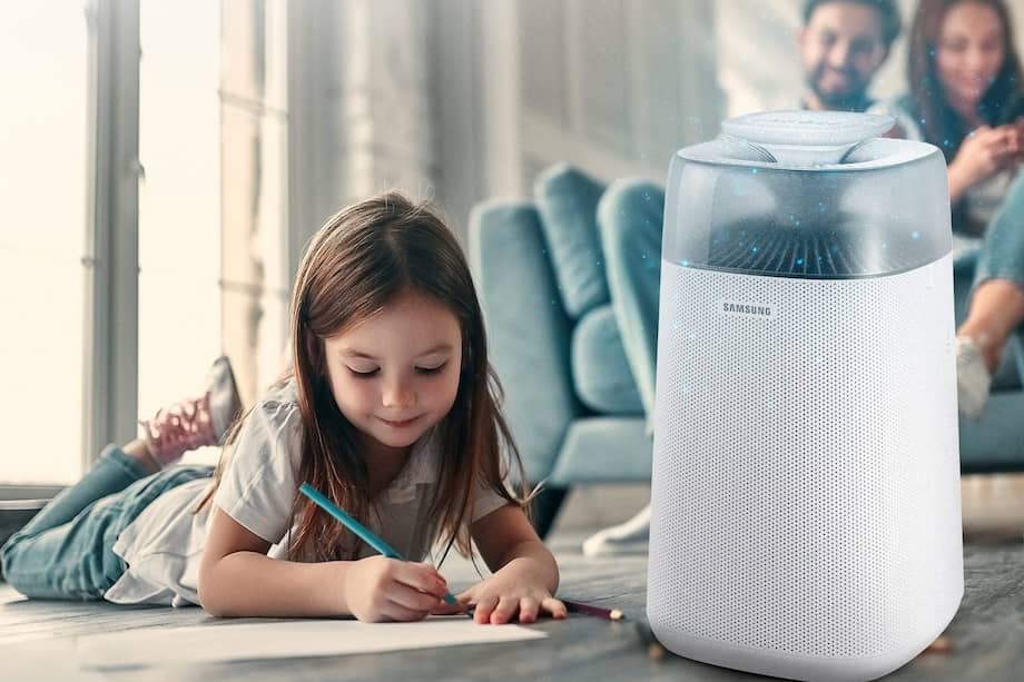 El purificador de aire Samsung tiene la capacidad de limpiar un área de 40 m2