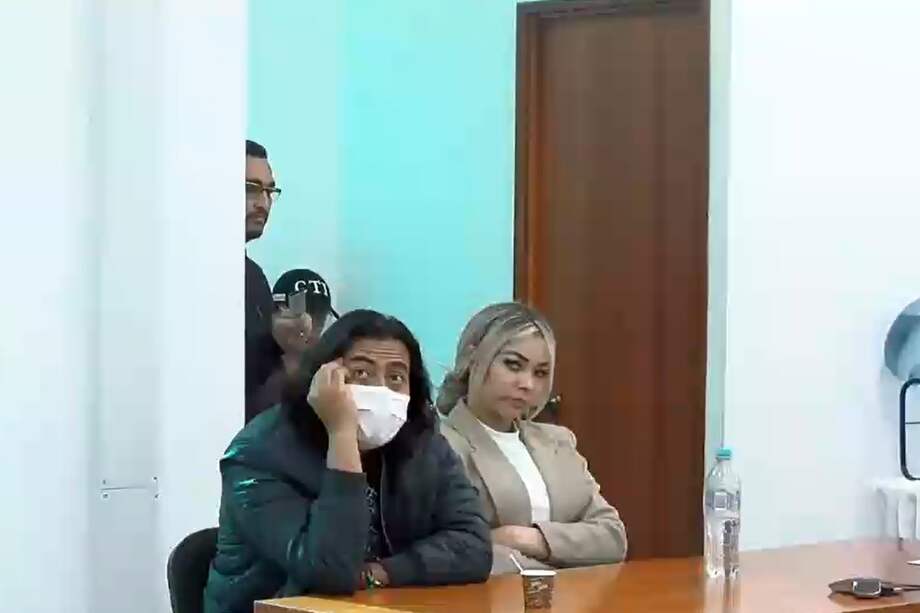 Nicolás Petro Burgos y Daysuris Vásquez durante la audiencia de solicitud de medida de aseguramiento.