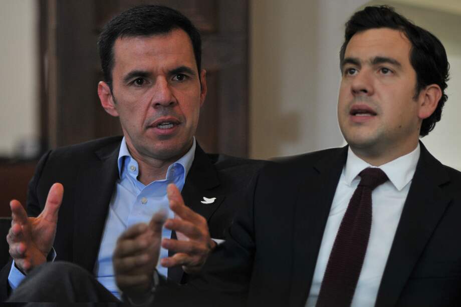 Guillermo Rivera, ministro del Interior, y Rodrigo Lara, representante por Cambio Radical y presidente de la Cámara. / Archivo El Espectador