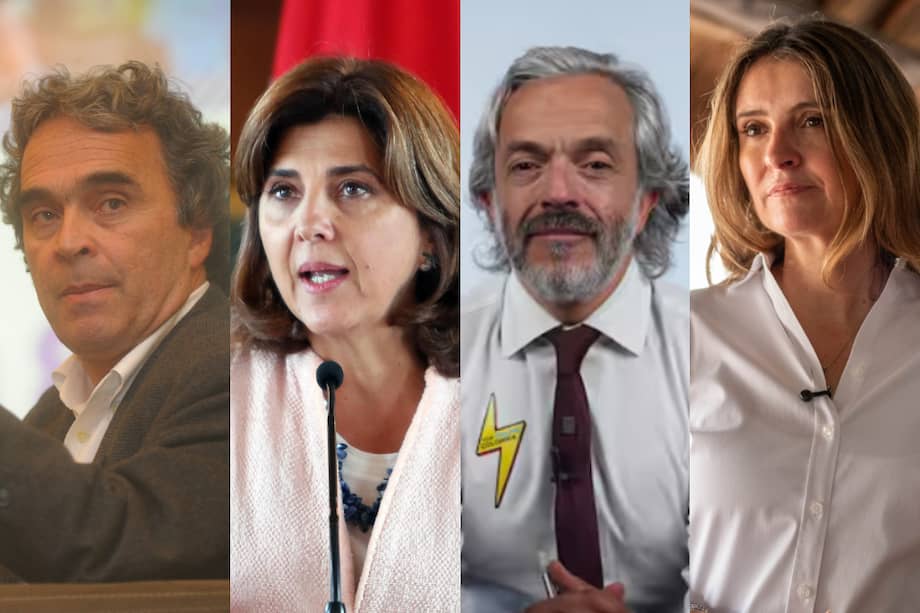 Sergio Fajardo, María Ángela Holguín, Juan Daniel Oviedo y Paloma Valencia.