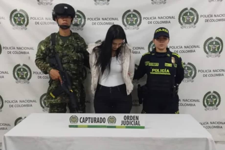 Indira Surgey Orrego, conocida como la "Reina de la Escopolamina", capturada en Itagüí.