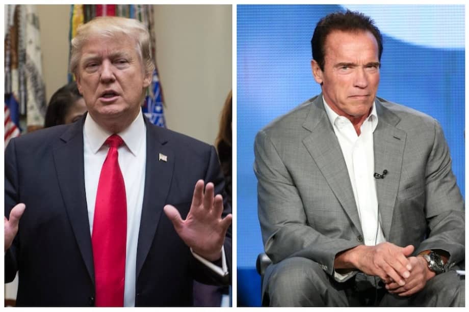 El presidente de Estados Unidos, Donald Trump, y el actor Arnold Schwarzenegger.