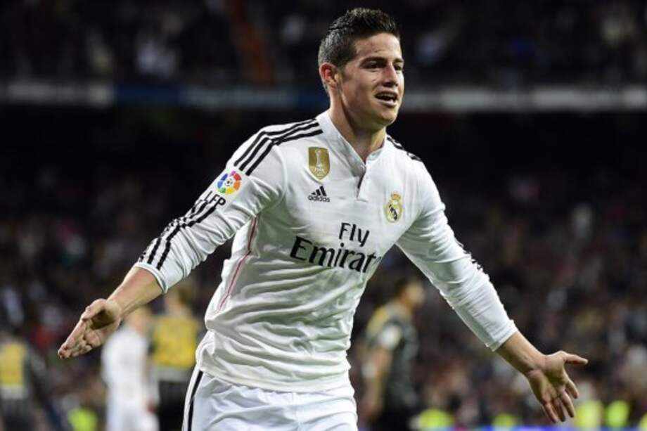 james Rodríguez marcó 13 goles en su primer año en la Liga de España. Foto: AFP