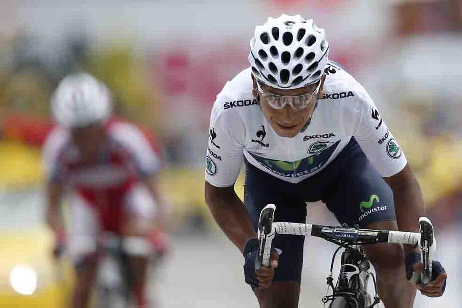 El ciclista colombiano Nairo Quintana fue uno de los protagonistas en la etapa de ayer del Tour de Francia. / EFE