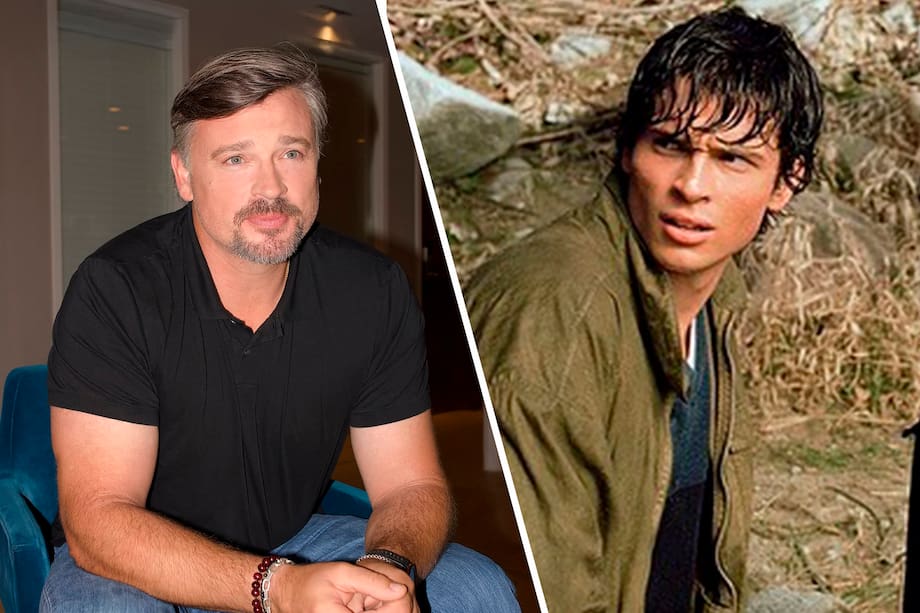 A la izquierda como luce actualmente Tom Welling, protagonista de Samllville. A la derecha en la famosa serie.