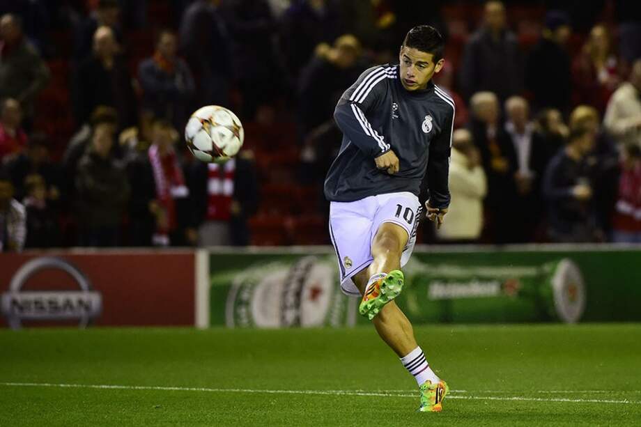 James Rodríguez, mediocampista colombiano del Real Madrid.//AFP