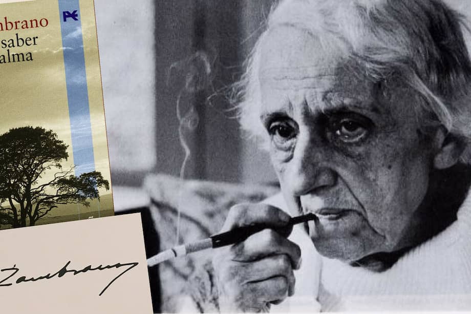 Foto de María Zambrano de Davide Vizzini, distribuida por Flickr con licencia CC BY 2.0. Firma de la autora de libros como "Hacia un saber sobre el alma" (publicado por Alianza Editorial) de Lola4D, distribuida por Wikipedia bajo licencia CC BY-SA 4.0. / Cortesía: Portal Filosofía &co.