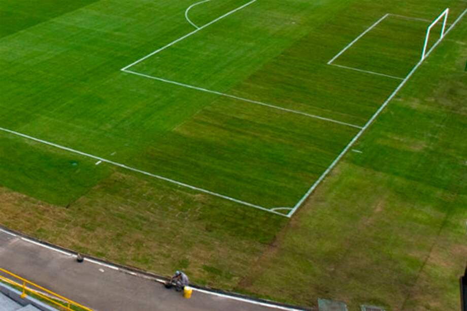 Así luce el costado suroccidental de la gramilla del estadio El Campín / tomada de http://www.noticiasmillos.com
